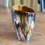 Magnificent vintage multicolor vase numbered from the 50s and 60s