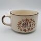 Head to head breakfast sandstone floral decoration you and me cup and saucer
