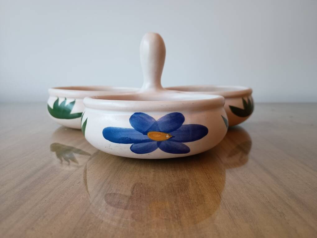 Hand-painted ceramic aperitif plate – Poteries du Marais