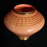 Art deco vase in opaque pink glass - model 'ady' de de rupel (boom glass)