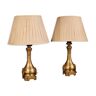 Lampes françaises en bronze doré et laiton du 19ème siècle