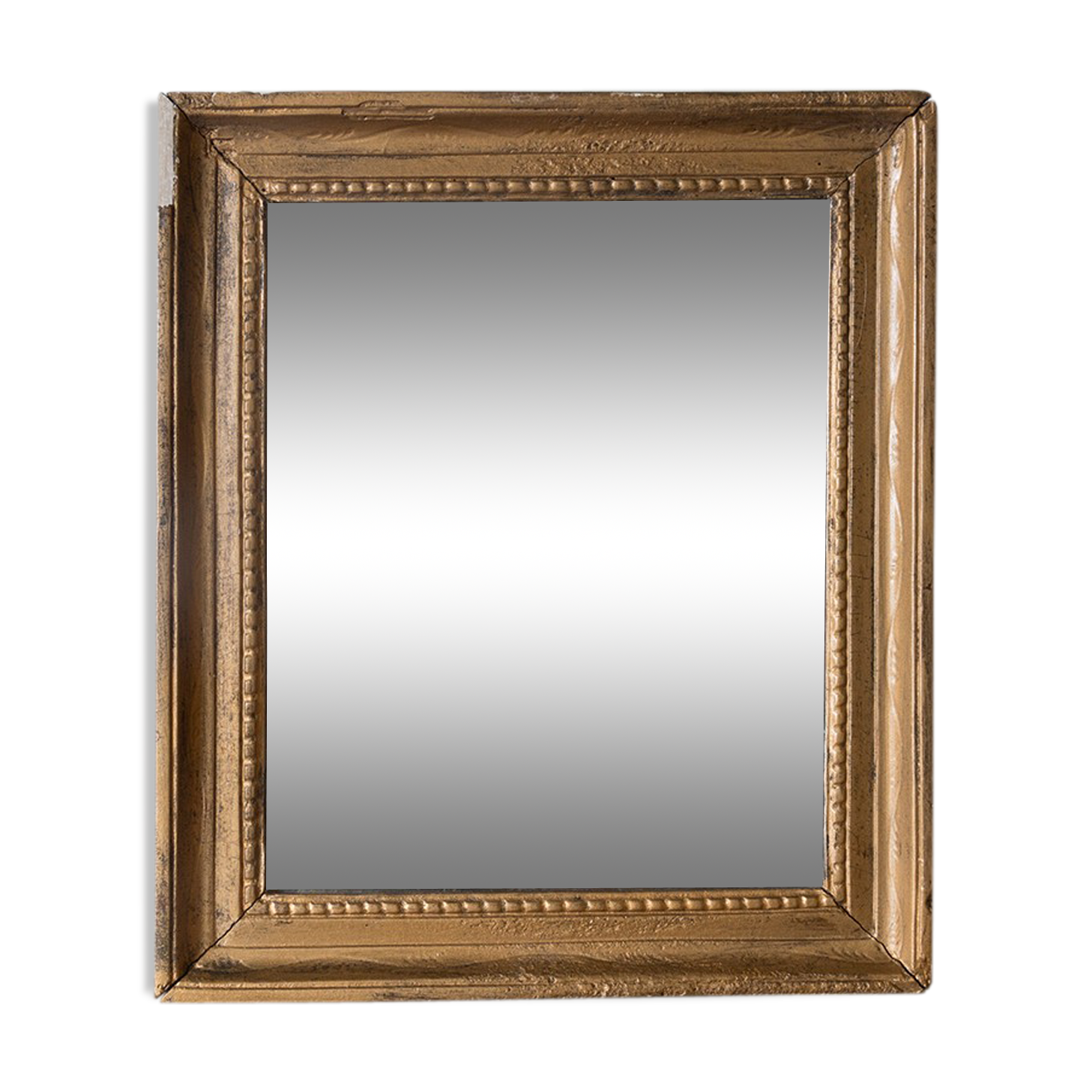Miroir ancien doré - 35 x 30 cm