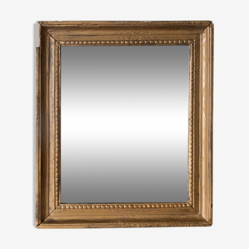 Miroir ancien doré - 35 x 30 cm
