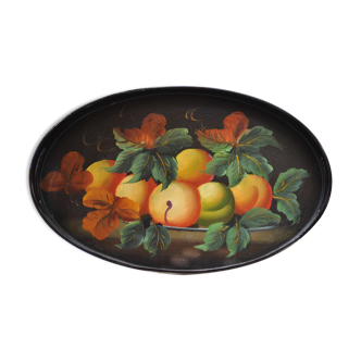 Nature decorated wooden dead fruit tray