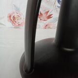 Black ceramic handle vase