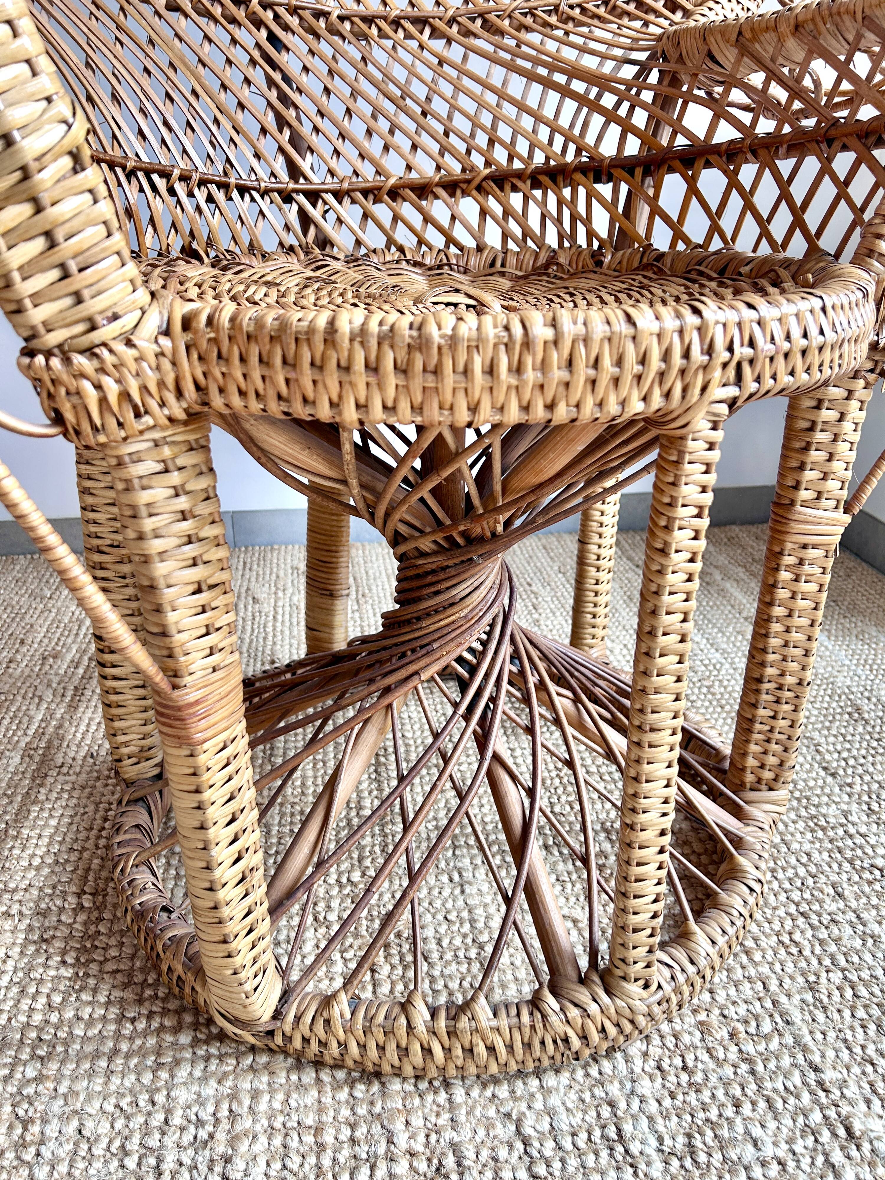 Emmanuelle rattan armchair