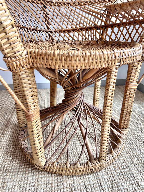 Fauteuil Emmanuelle en rotin