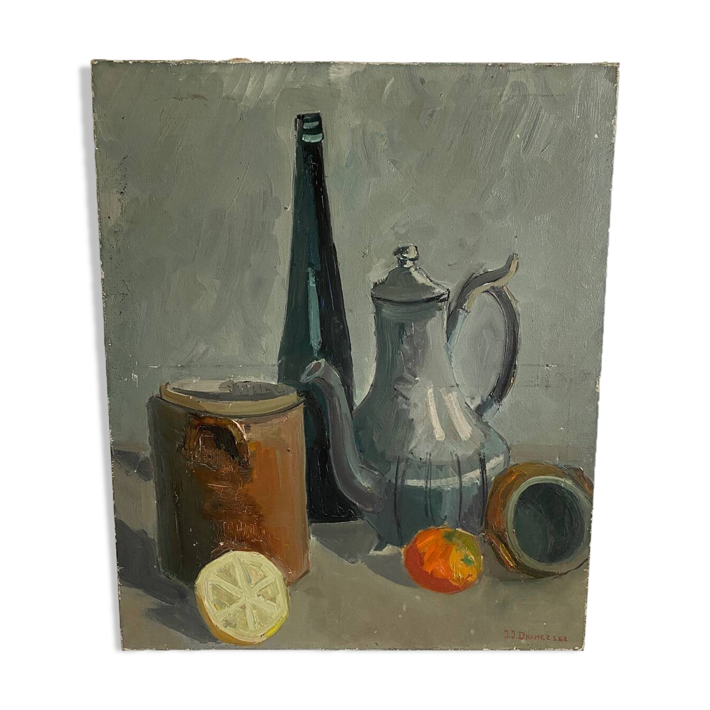 Large still life with lemon and orange 1962