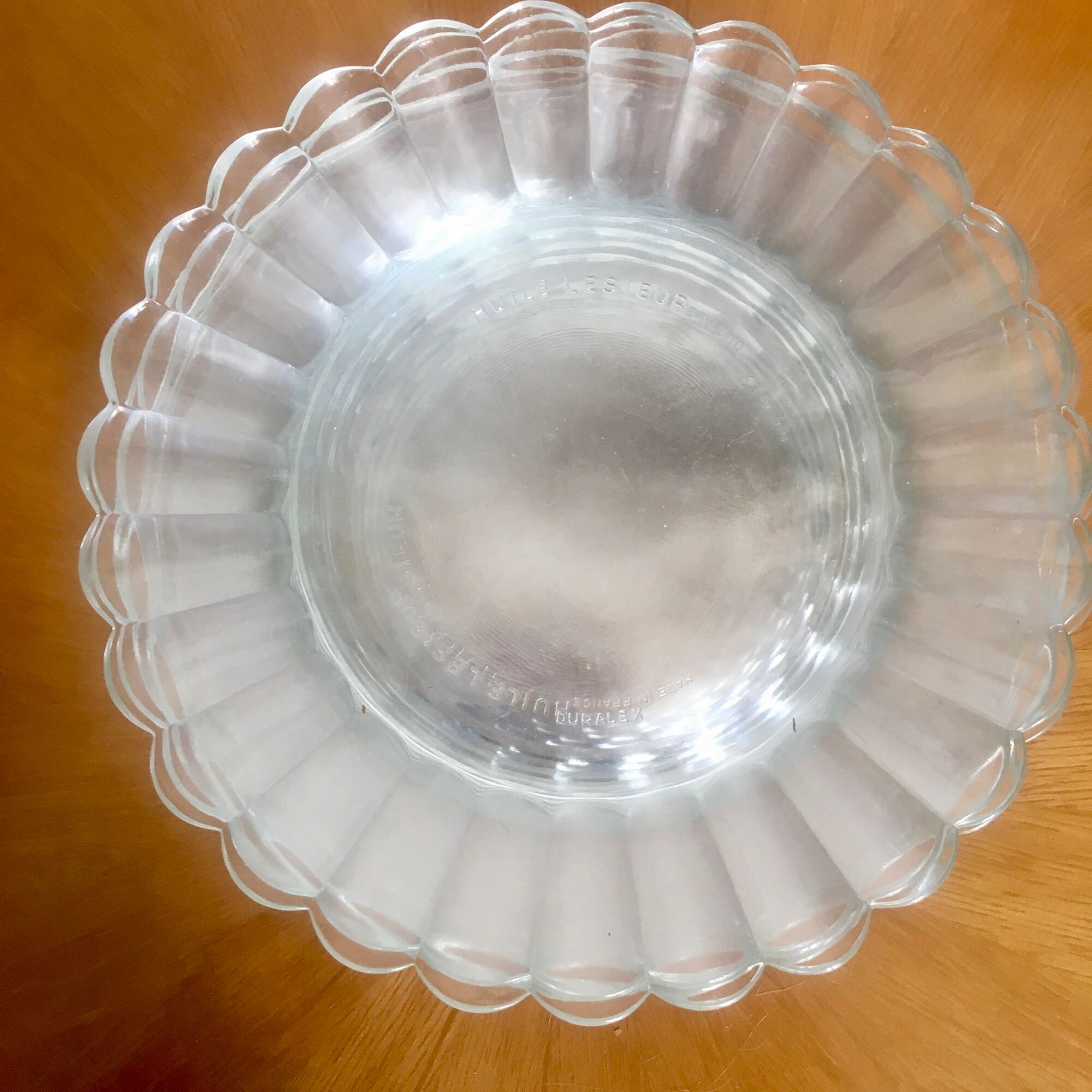 Lot of 12 transparent plates Lesieur Duralex vintage
