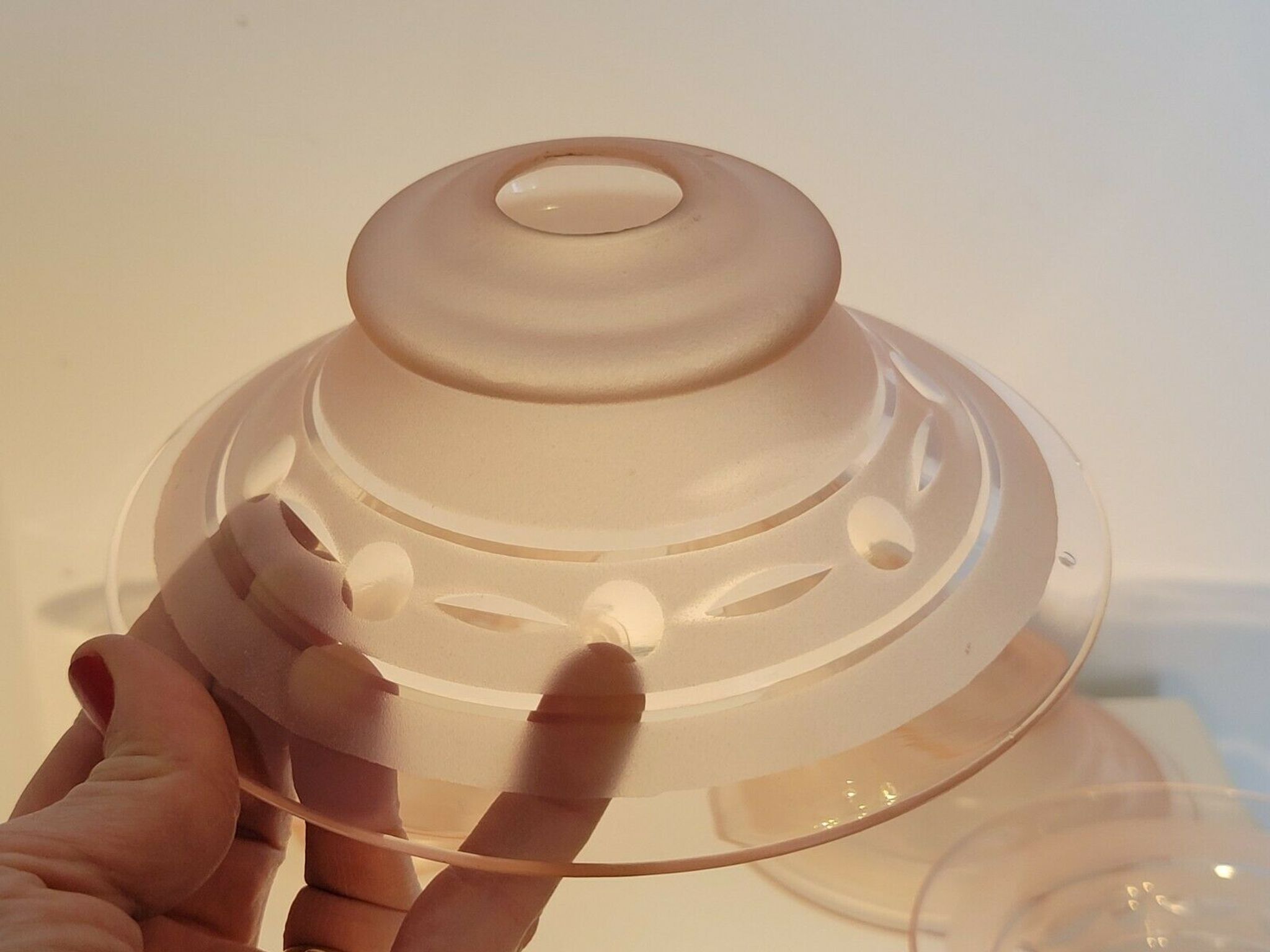 4 tulips in pink glass lampshade lamp suspension lamp