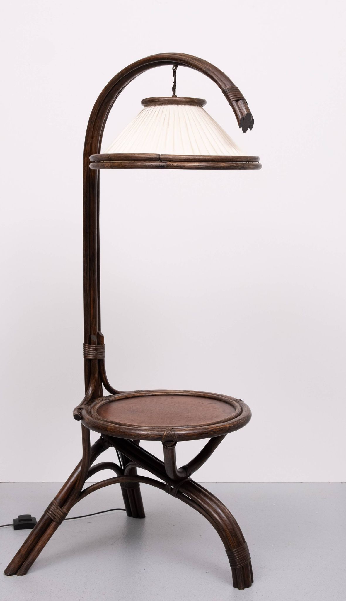 Fantastic Rattan Floor lamp and table 1970s