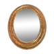 Golden oval mirror