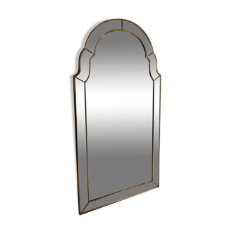 Mirror with closed guards in gilded wood 110x59cm
