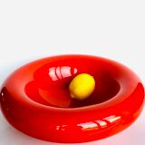 Round dish space age - vintage - orange