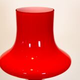 Orange opaline glass table lamp by Štepán Tabery, 1960s