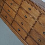 Antique French Light Oak Apothecary / Filing Cabinet, 1920/30s