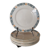 Set of 8 Moulin des Loups dessert plates