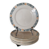 Ensemble de 8 assiettes à dessert Moulin des Loups