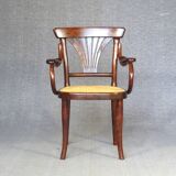 THONET children's armchair N°221, 1900, new canework