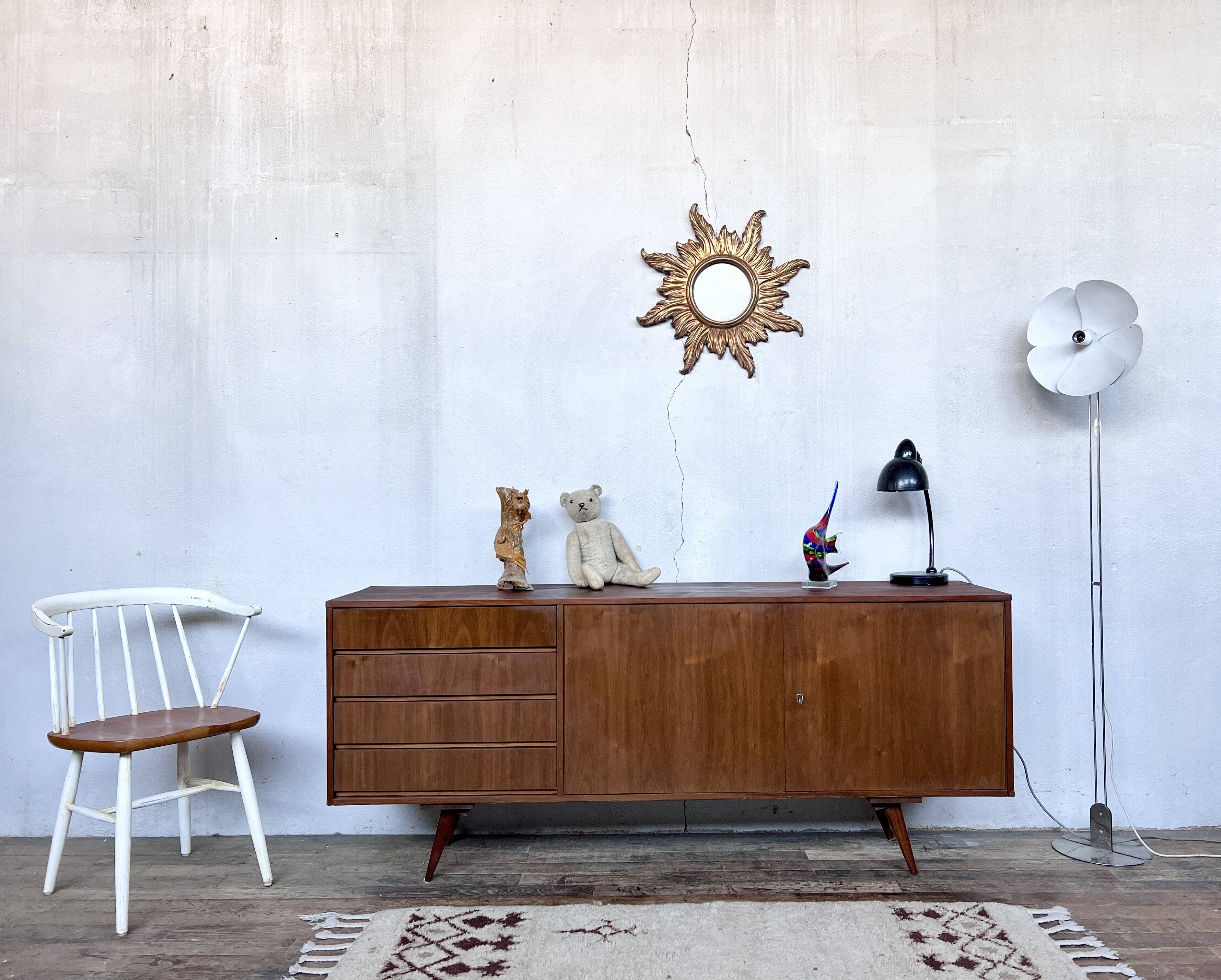 Vintage teak compass feet