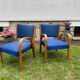 Pair of Bow Wood armchairs