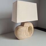 Albert Tormos style sculpture lamp in white stone / 60s / art / artisanal work / Mid-Century / France / 20th century