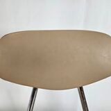 Set of four chairs in iron and skai 1970