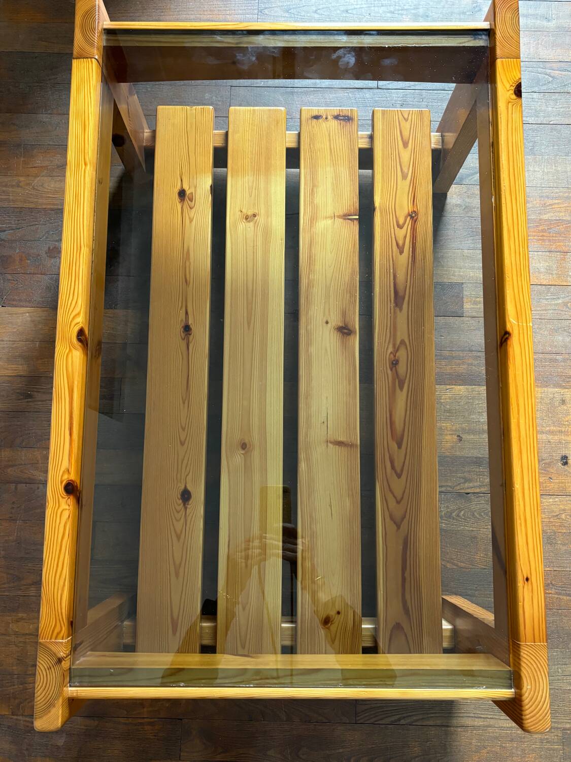 1970s pine coffee table