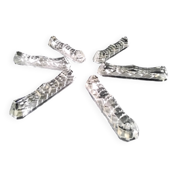Box of 6 lead crystal knife rests