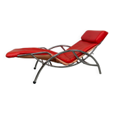 Fauteuil lounge rouge du milieu du siècle