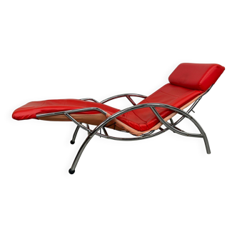 Mid-century red lounge chair