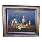 Painting: oil on canvas - still life with fruit