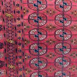 Old Turkmen bukhara handmade handmade wool rug 120x164 cm