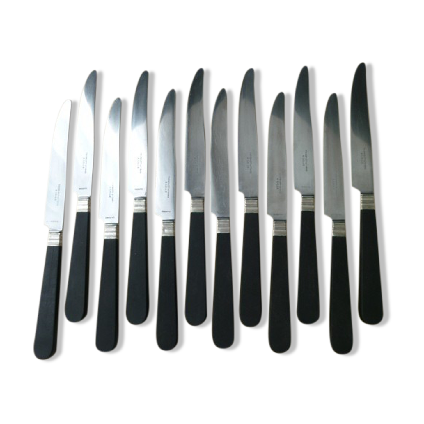box of 12 table knives and 12 cheese knives Thiebaut Astruc de Lille