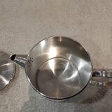 Silver metal teapot silversmith Christofle model Mercury Sabattini