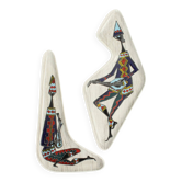 Pair of free-form dishes from Sesto di Fiamma, Italy, 1950s