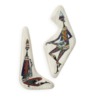 Pair of free-form dishes from Sesto di Fiamma, Italy, 1950s