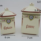 Duo of spice pots