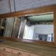 Miroir XXL biseauté en chêne, 210cm de L