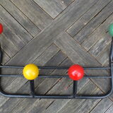 Vintage coat rack 50s with colored balls