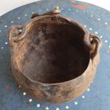 Old cast iron cauldron