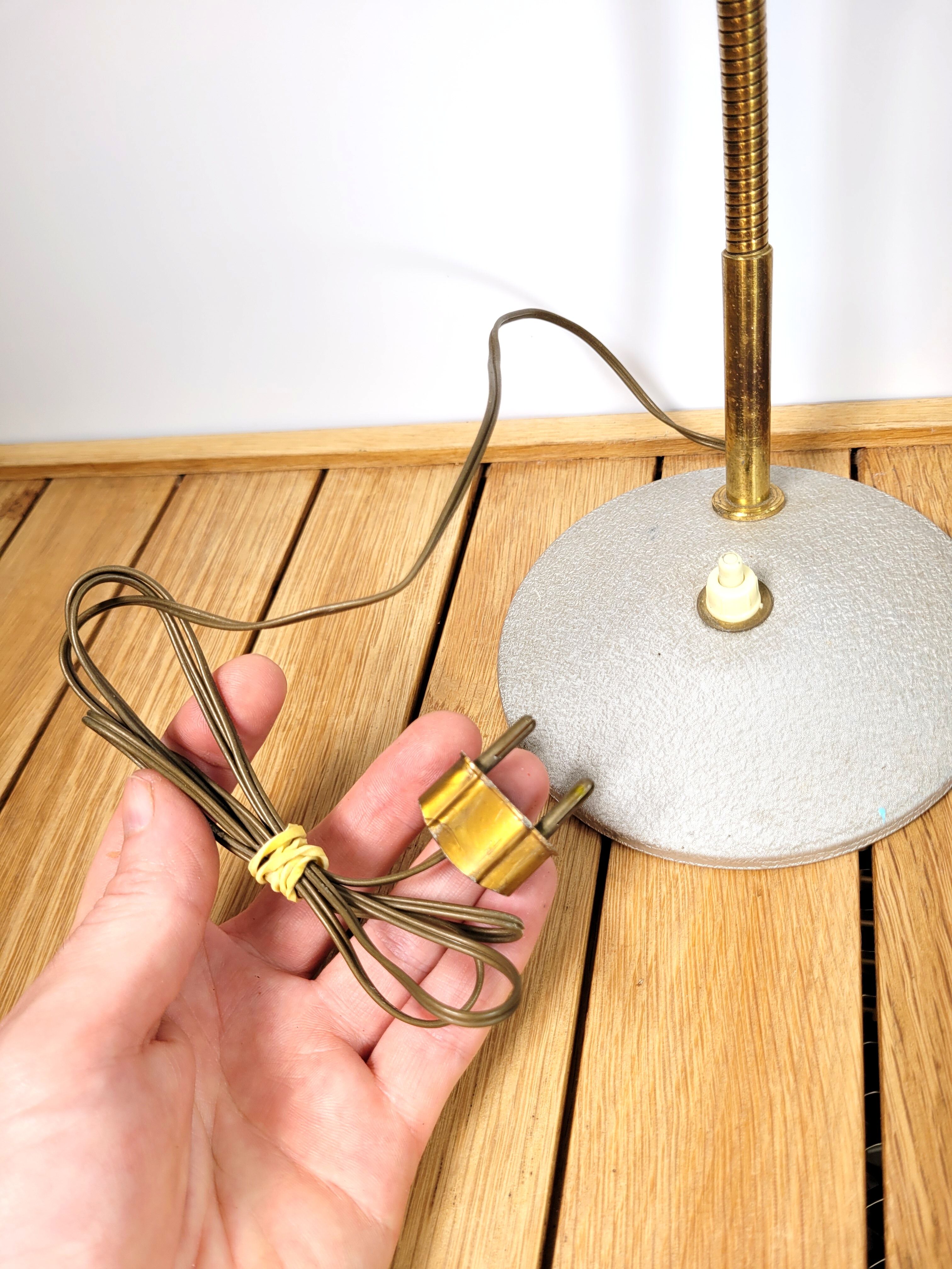 Flexible lamp alu & gold 1970