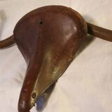 Brutalist bull head sculpture