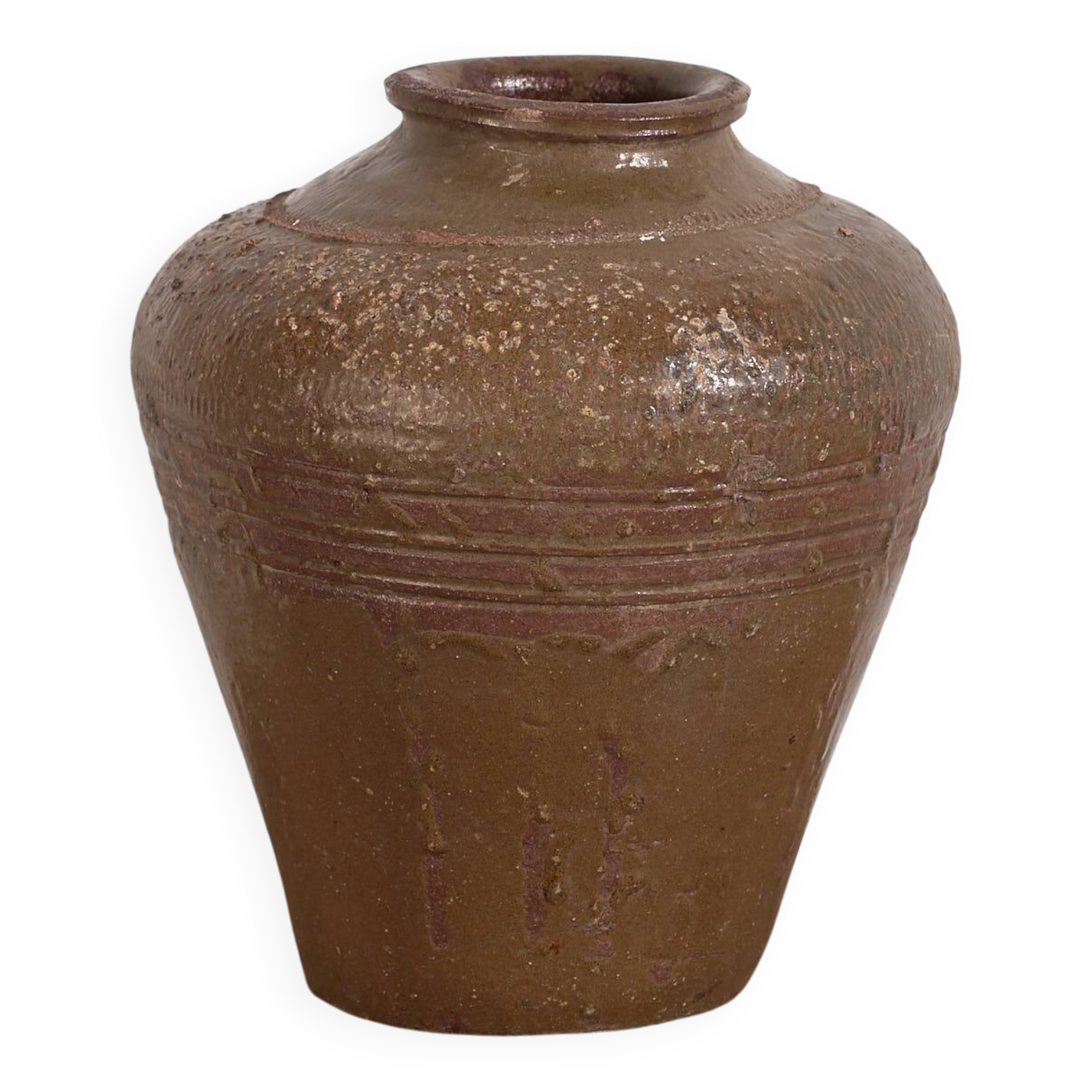 Small antique glazed ceramic vase (c.1900)