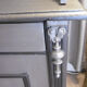 Buffet low 19th - silver grey patina and slate