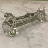 Portieux set of 7 moulded crystal knife rests from the early 20th century.