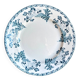 Round plate Longwy in blue ironstone, "Chartres" service.