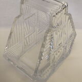 Bohemian crystal stamp Prague basket centerpiece art deco flower