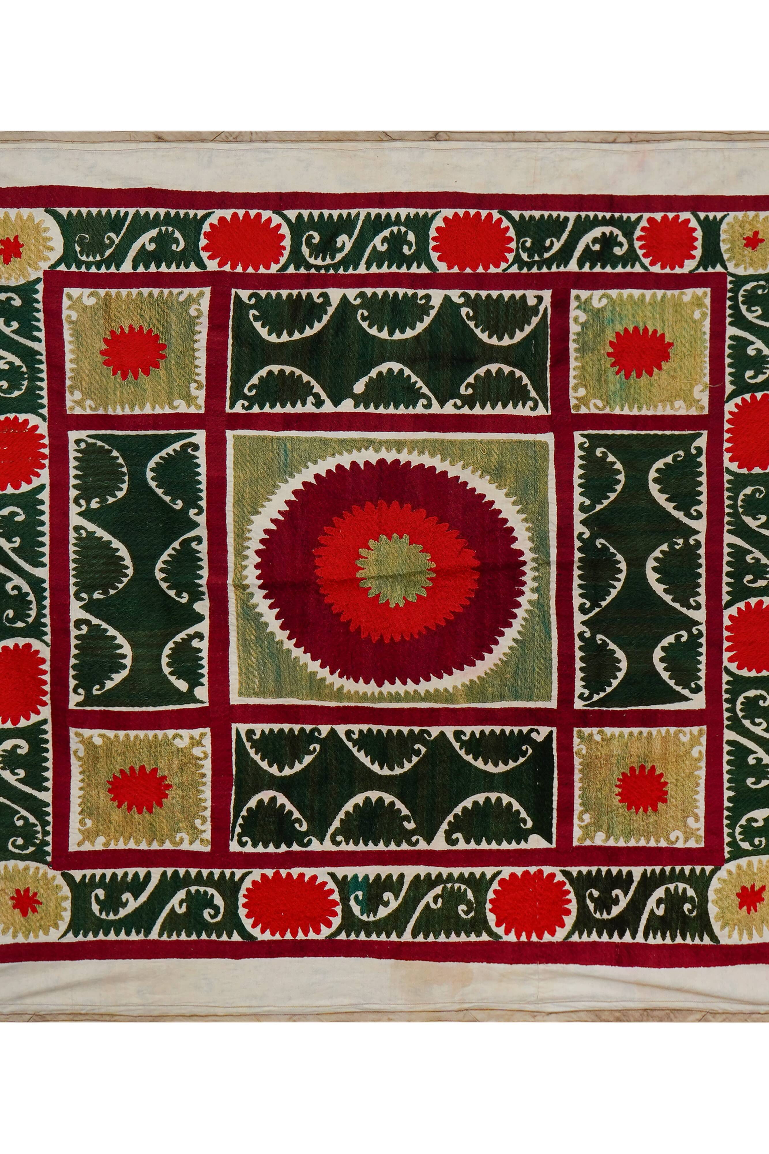 Tapis turc vintage noué à la main 110x115 cm