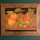 Nature morte, huile sur toile signée